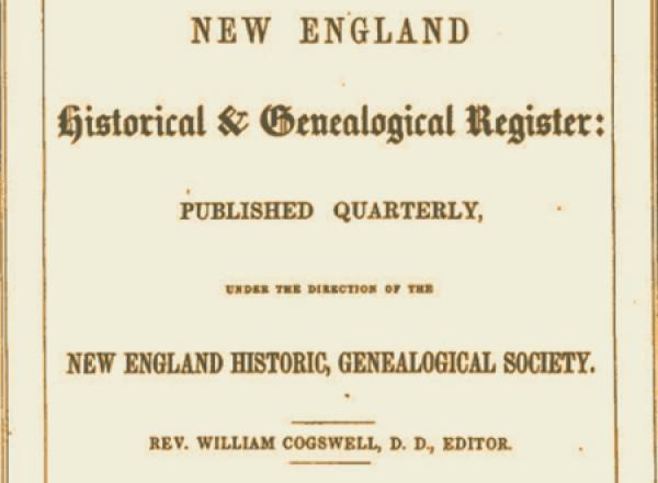 NEHGS Register 1849 first page